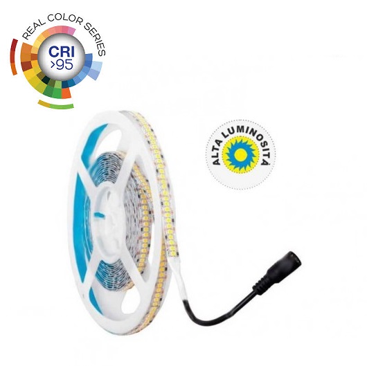 Strip LED 2835 IP20 240 Led/mt 24V 18w/mt Luce Natura